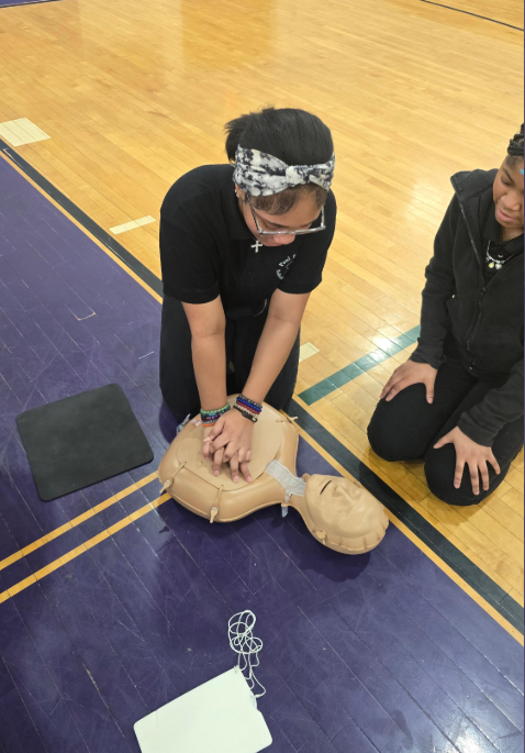  student doing cpr